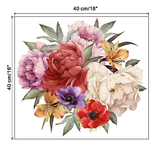 Decoración De Sala De Estar Ks6782 Con Estampado De Rosas De