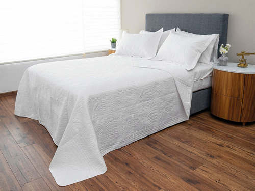 Colcha Gala Blanca Doble Vista Queen Size
