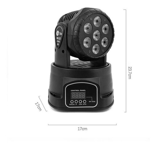 Cabeza Movil Robotico Par 7 Led Rgbw Dmx Fiesta Disco