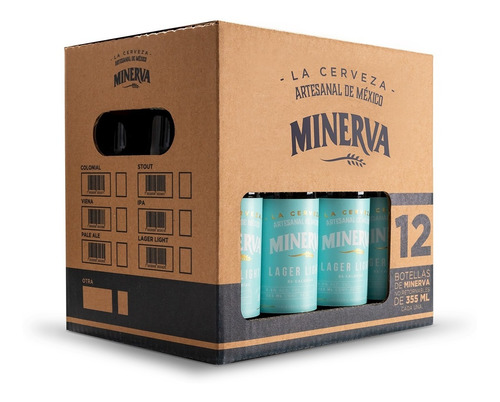 Imagen 1 de 5 de Cerveza Minerva Lager Light 12 Pack