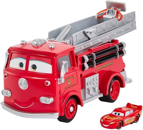 Disney Cars Bombero Rojo Con Agua Accesorio Acrobacias Gph80