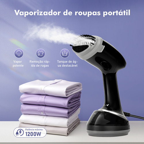 Ferro De Passar Ferro De Engomar Portátil 127v Preto Coibeu Preto