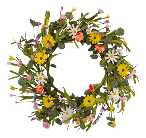 Decoración De Corona Floral Artificial Puerta Colgante De