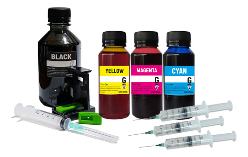 Kit De Recarga Con Clip 550ml De Tinta Gink 122 662 664 667 