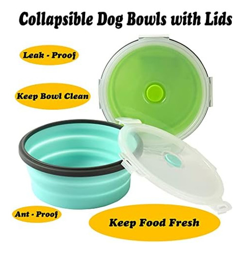 Pack 2 Tazones Plegables Para Perros, Comodidad En Viaje