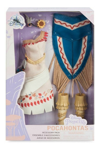 Imagem 1 de 4 de Disney Store Pocahontas Princess Classic Pack Roupa Vestido