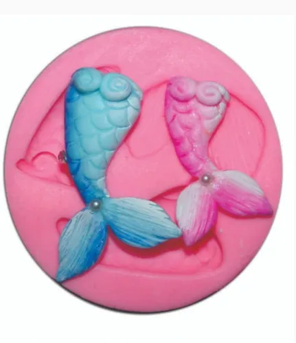 Molde Silicona Fondant Cola Sirena
