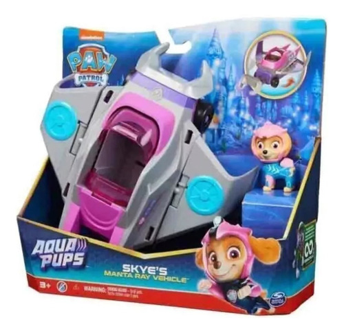 Paw Patrol Vehiculo Aqua Pups Skye Manta Raya 17776 Srj