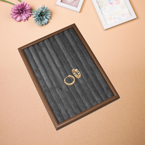 Caja De Exhibición De Aretes De Aretes De Gris Oscuro