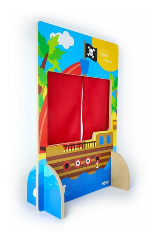 Teatro Temático Pirata De Títeres De Madera Pipikuku