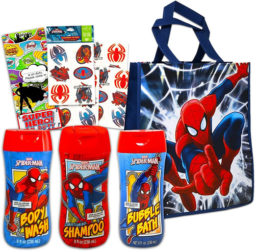 Marvel Spiderman Juego De Baño Mega Bundle  5 Piezas Spider