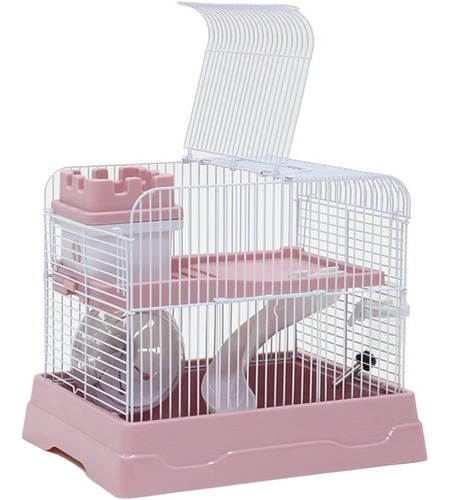 Jaula Casa Hamster 2 Pisos Completa Rueda Resbalador Xl