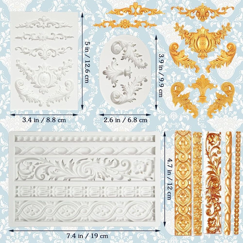 Alta Calidad Molde De Silicona Para Estampado De 1/3 Piezas