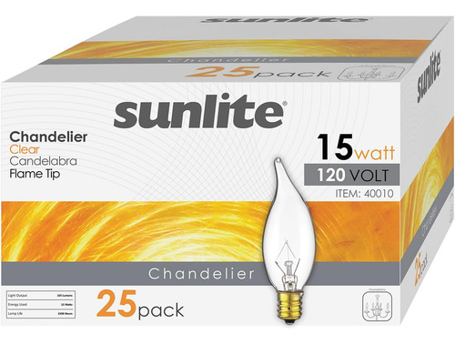 Bombilla Incandescente 15w Punta Llama, Base E12, 2600k Tran