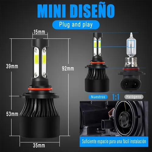 Para Dodge Kit Focos Led De 4 Lados Luz Alta/baja/niebla