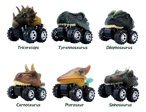 Carros Retráctil Con Forma De Dinosaurio Dinobros, Paquete D