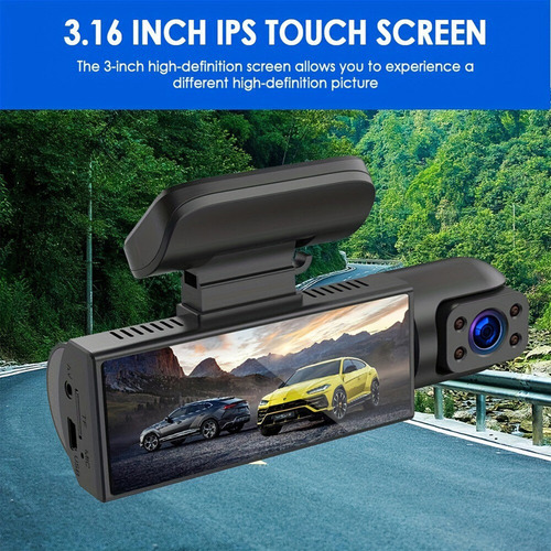 * Cámara De Salpicadero I Wifi Dash Cam Delantera Y Trasera