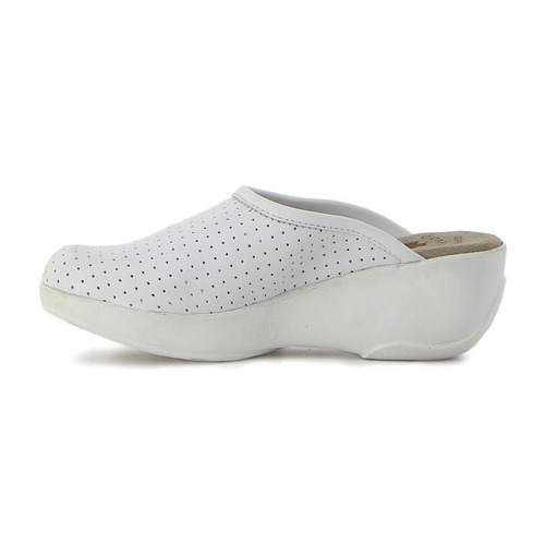 Zueco Country De Mujer Calado Cuero
