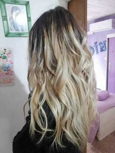 Extensiones C/u 100 Castaño 45 Cm +colocación Microring.