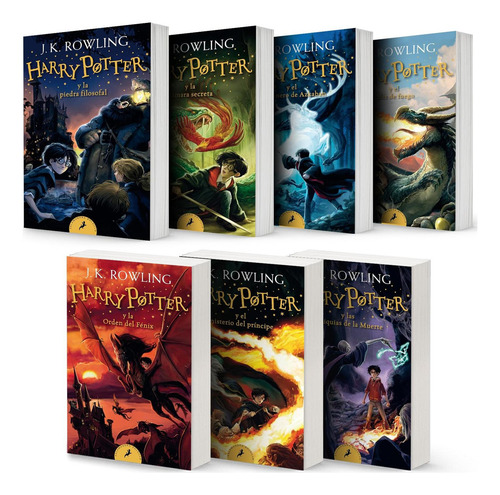 Colección Harry Potter Completa En Español - 7 Libros, De J.k.rowling. Editorial Salamandra Bolsillo En Español, 2020