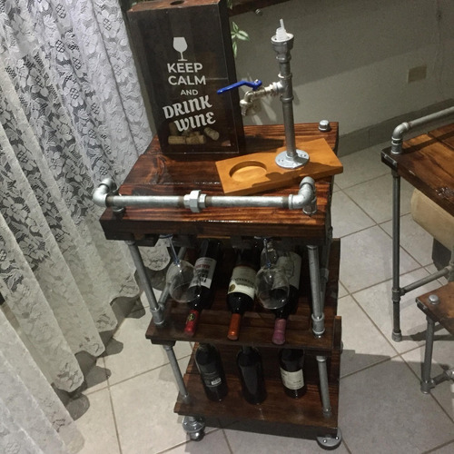 Industrial Bar Cart, Coffe Cart, Kitchen Cart