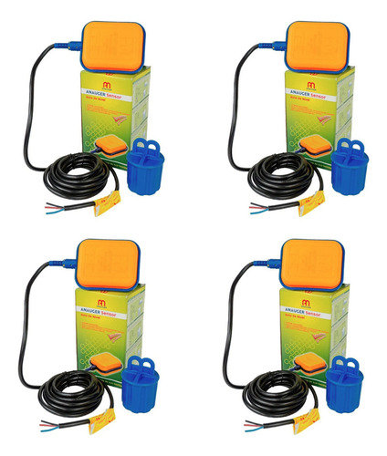 Kit 4 Boias Nível Caixa Bomba Agua Eletrônica Anauger