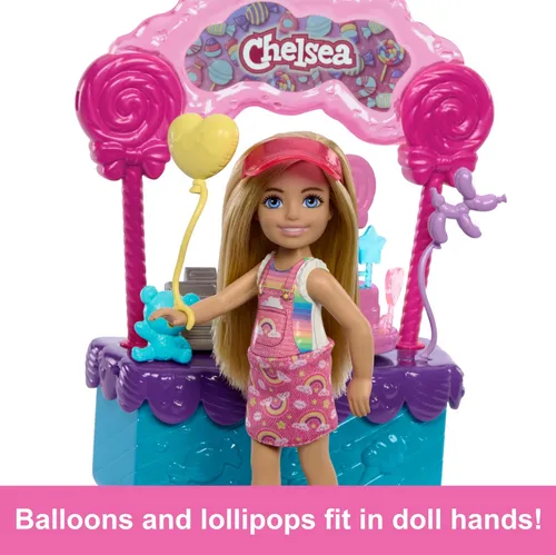 Barbie Chelsea Doll & Lollipop Stand Playset Con Accesorios,