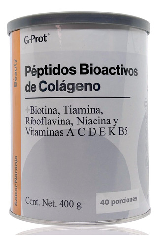 Péptidos De Colágeno Biotina 400 G Naranja G-prot