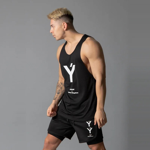 Camiseta Estampada Para Hombre, Manga De Verano, Gimnasios,