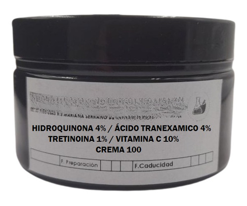 Hidroquinona 4%  Ác. Tranexámico 4% Tretinoina 1% Vit C 10 %