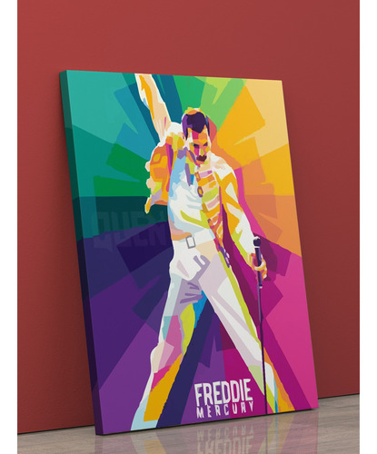 Cuadro Freddie Mercury 510 70x100 Lienzo Memoestampados