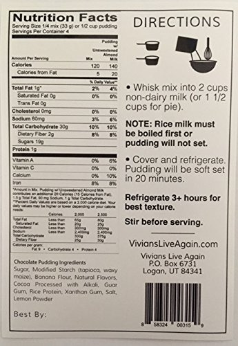 Vivian's Pudín Chocolate Vegano (4-pack)