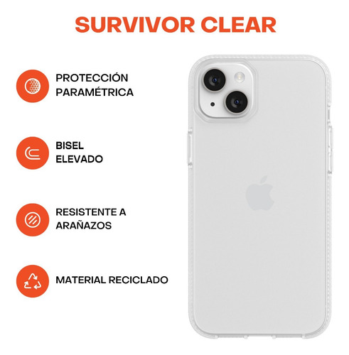 Funda Para iPhone 14 Plus Griffin Survivor Clear