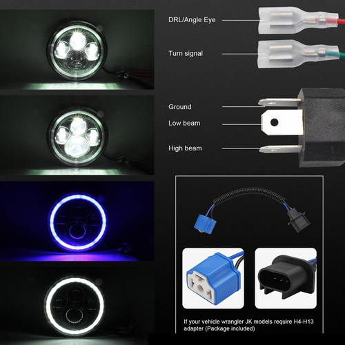 Para Faro De 7 Pulgadas Faro De 7 Led Faros De Luna