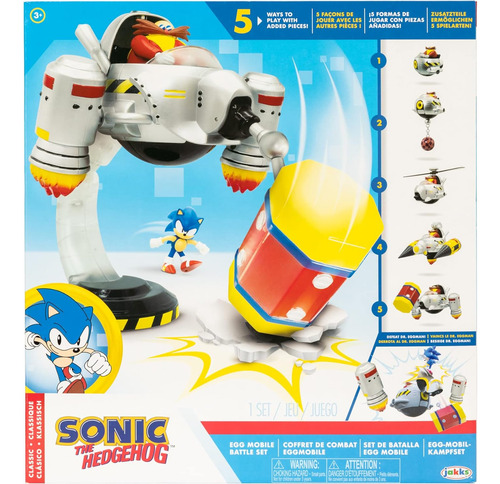 Sonic The Hedgehog Egg Mobile Battle Set Con Figuras De Acci