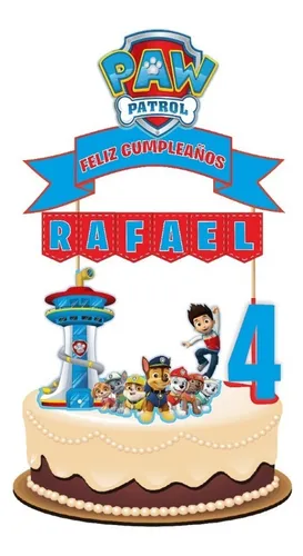 comprar Cake Topper Patrulla Canina Adorno Para Tortas 