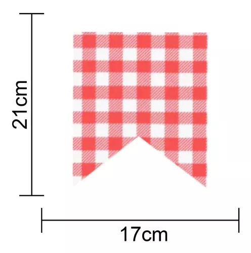 Faixa Festa Junina Com Bandeirinhas Xadrez Em Tnt - 10 M