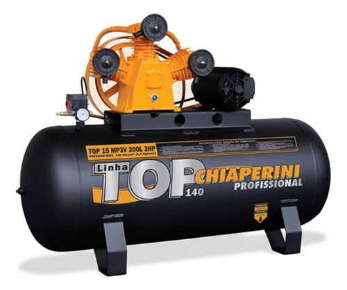 Compressor 15 Pés 140 Libras Monofásico 200litros Chiaperini