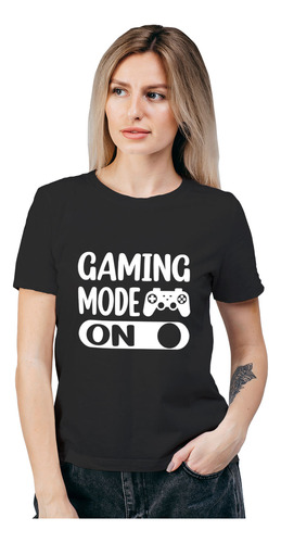 Polera Mujer Gaming Mode On Gamer Algodón Orgánico Wiwi