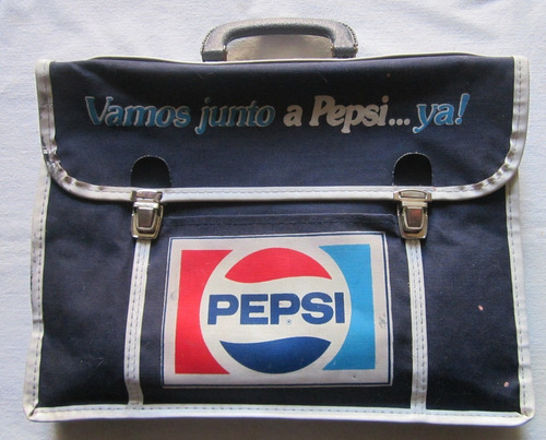 Antiguo Bolso Cartera Muchila De Escuela Pepsi Cola