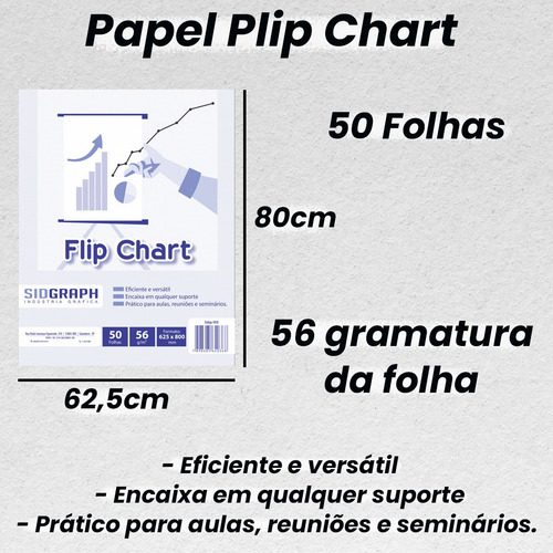 Cavalete Flip Chart Altura Ajustável + Bloco Papel 50fls
