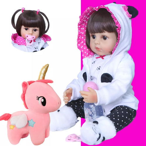 Muñecas Bebé Reborn Con Accesorios 100% Silicona  5213