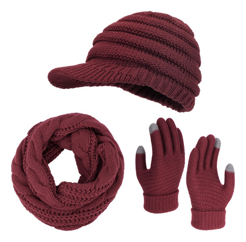 Paquete De 3 Gorros De Punto Invierno Marca Modelo Color Talle Diseño De La Tela