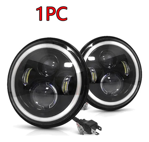 1 Faros Led 7 «ojo Angel Circular Para Jeep Vocho Wrangler