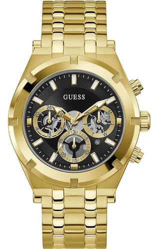 Guess Mens Sport Multifunction 44mm Watch Gold-tone Stainles