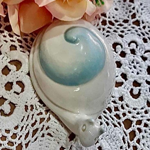 Caracol Figura De Porcelana Italiana Capodimonte