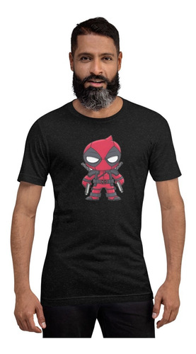 Playera Deadpool Caricatura. Wade Wilson. Chimichanga. Chibi