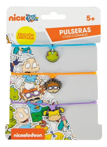 Pulsera Coleccionable Edición Limitada Rugrats Kit 3 Piezas Diámetro 10 Cm Largo 10 Cm