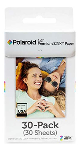 Papel Fotográfico Polaroid Zink Premium De 2x3 ( 30 Hojas )