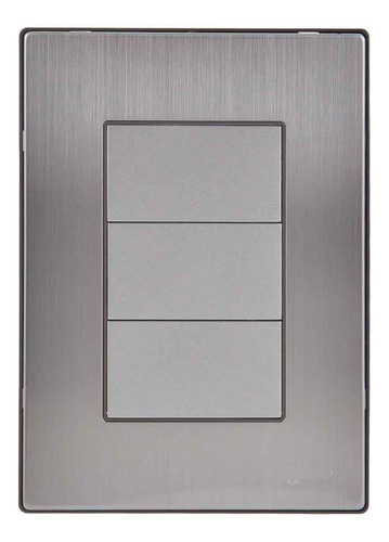 Placa Armada Inoxidable Ciega Plata Igoto Inox1015 10